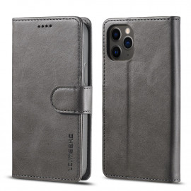 LC.IMEEKE Luxus Klapphülle - iPhone 12 Pro Hülle - Grau