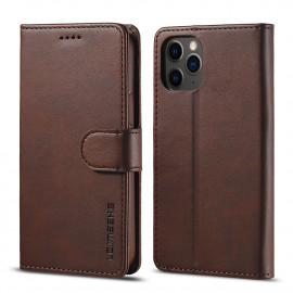 LC.IMEEKE Luxus Klapphülle - iPhone 12 Pro Hülle - Dunkelbraun
