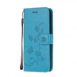 Bloemen Book Case Xiaomi Mi 10T Pro 5G Hoesje - Blauw