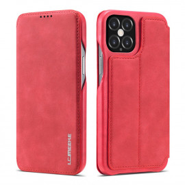 LC.IMEEKE Retro Klapphülle - iPhone 12 / 12 Pro Hülle - Rot