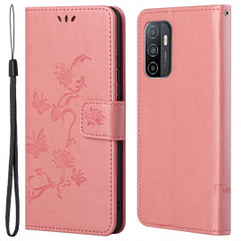 Coverup Blumen & Schmetterlinge Klapphülle - Samsung Galaxy A53 Hülle - Rosa
