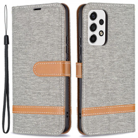 Coverup Denim Klapphülle - Samsung Galaxy A53 Hülle - Grau