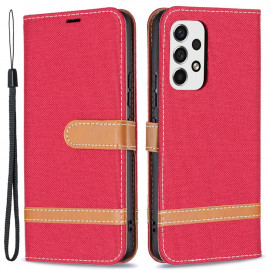 Coverup Denim Klapphülle - Samsung Galaxy A53 Hülle - Rot