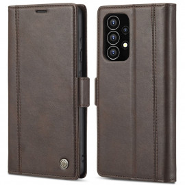 LC.IMEEKE Classic Klapphülle - Samsung Galaxy A53 Hülle - Braun