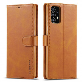 LC.IMEEKE Luxus Klapphülle - Samsung Galaxy A53 Hülle - Braun