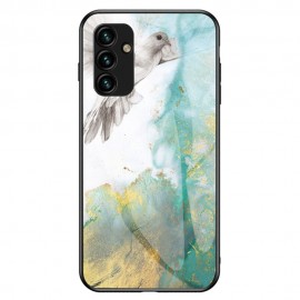 Coverup Marmor Hartglas Back Cover - Samsung Galaxy A14 Hülle - Emerald / Gold