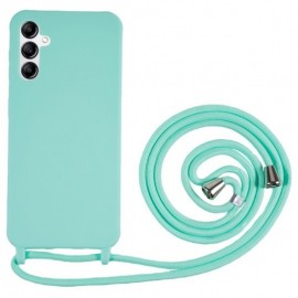 Coverup Silikon Back Cover mit Handykette - Samsung Galaxy A14 Hülle - Mint
