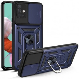 Coverup Armor Ring Ständer Back Cover mit Kamera Schutz - Samsung Galaxy A51 Hülle - Blau