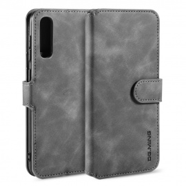 DG.MING Luxe Book Case - Samsung Galaxy S7 Edge Hoesje - Grijs
