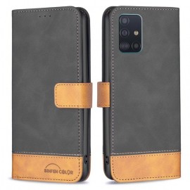 BINFEN Color Klapphülle - Samsung Galaxy A51 Hülle - Schwarz