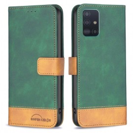 BINFEN Color Klapphülle - Samsung Galaxy A51 Hülle - Grün