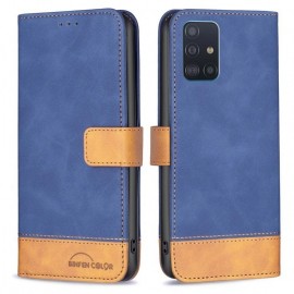BINFEN Color Klapphülle - Samsung Galaxy A51 Hülle - Blau