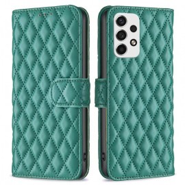 BINFEN Rhombus Klapphülle - Samsung Galaxy A53 Hülle - Grün