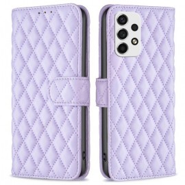 BINFEN Rhombus Klapphülle - Samsung Galaxy A53 Hülle - Lila