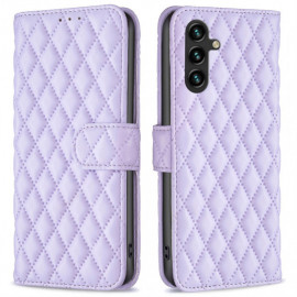 BINFEN Rhombus Klapphülle - Samsung Galaxy A15 Hülle - Lila