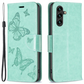 Coverup Schmetterlinge Klapphülle - Samsung Galaxy A15 Hülle - Mintgrün