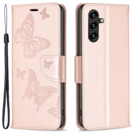 Coverup Schmetterlinge Klapphülle - Samsung Galaxy A15 Hülle - Roségold