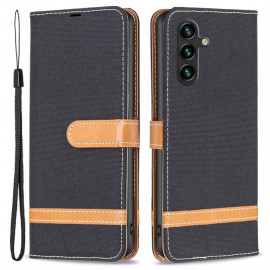 Coverup Denim Klapphülle - Samsung Galaxy A15 Hülle - Schwarz