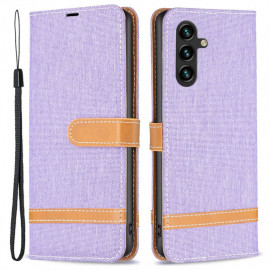 Coverup Denim Klapphülle - Samsung Galaxy A15 Hülle - Lila