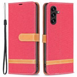 Coverup Denim Klapphülle - Samsung Galaxy A15 Hülle - Rot