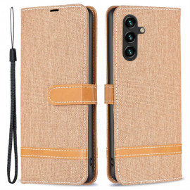 Coverup Denim Klapphülle - Samsung Galaxy A15 Hülle - Braun