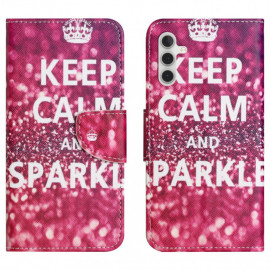 Coverup Klapphülle - Samsung Galaxy A15 Hülle - Keep Calm and Sparkle