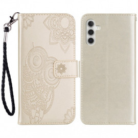 Coverup Eulen Klapphülle - Samsung Galaxy A15 Hülle - Gold