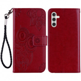Coverup Eulen Klapphülle - Samsung Galaxy A15 Hülle - Bordeaux