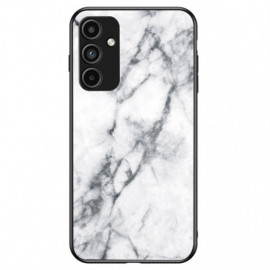 Coverup Marmor Hartglas Back Cover - Samsung Galaxy A15 Hülle - Grau