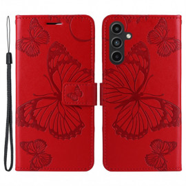 Coverup Schmetterlinge Klapphülle - Samsung Galaxy A15 Hülle - Rot
