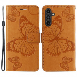 Coverup Schmetterlinge Klapphülle - Samsung Galaxy A15 Hülle - Braun