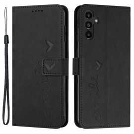 Coverup Smile Klapphülle - Samsung Galaxy A15 Hülle - Schwarz