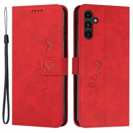 Coverup Smile Klapphülle - Samsung Galaxy A15 Hülle - Rot