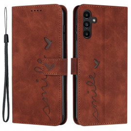 Coverup Smile Klapphülle - Samsung Galaxy A15 Hülle - Braun