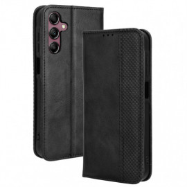 Coverup Vintage Style Klapphülle - Samsung Galaxy A15 Hülle - Schwarz