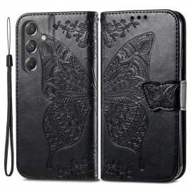 Coverup Schmetterling Klapphülle - Samsung Galaxy A15 Hülle - Schwarz
