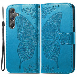 Coverup Schmetterling Klapphülle - Samsung Galaxy A15 Hülle - Blau