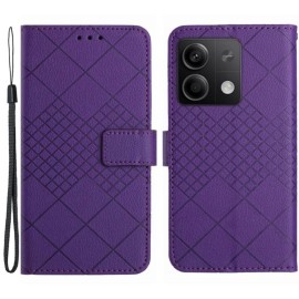 Coverup Rhombus Klapphülle - Xiaomi Redmi Note 13 4G Hülle - Violett