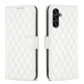 BINFEN Rhombus Klapphülle - Samsung Galaxy A35 Hülle - Weiß