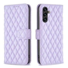 BINFEN Rhombus Klapphülle - Samsung Galaxy A35 Hülle - Lila