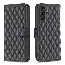 BINFEN Rhombus Klapphülle - Samsung Galaxy A35 Hülle - Schwarz