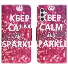 Coverup Klapphülle - Samsung Galaxy A35 Hülle - Keep Calm and Sparkle