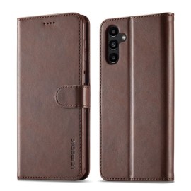 LC.IMEEKE Luxus Klapphülle - Samsung Galaxy A35 Hülle - Dunkelbraun