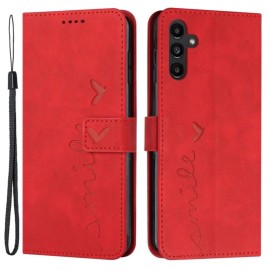 Coverup Smile Klapphülle - Samsung Galaxy A35 Hülle - Rot