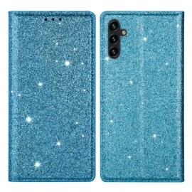 Coverup Glitzer Klapphülle - Samsung Galaxy A35 Hülle - Hellblau
