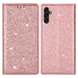 Coverup Glitzer Klapphülle - Samsung Galaxy A35 Hülle - Roségold