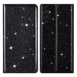 Coverup Glitzer Klapphülle - Samsung Galaxy A35 Hülle - Schwarz