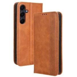 Coverup Vintage Style Klapphülle - Samsung Galaxy A35 Hülle - Braun