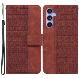 Coverup Geometric Klapphülle - Samsung Galaxy A35 Hülle - Braun