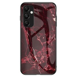 Coverup Marmor Hartglas Back Cover - Samsung Galaxy A35 Hülle - Rot